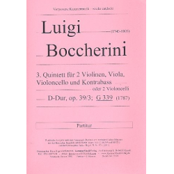 Quintett D-Dur op.39,3 G339 für 2 Violinen, -Luigi Boccherini