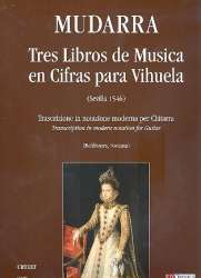 3 libros de musica en cifras para Vihuela -Alonso Mudarra