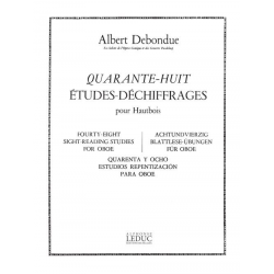 48 études-déchiffrages : pour hautbois -Albert Debondue
