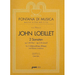 2 Sonaten op.1,4 und op.2,8 für -Jean Baptiste (John of London) Loeillet