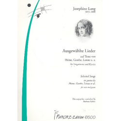 Ausgewählte Lieder für Gesang und Klavier -Josephine Lang