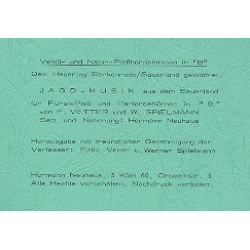Jagdmusik aus dem Sauerland für Fürst-Pless- und Parforcehörner in B -Hermann Neuhaus