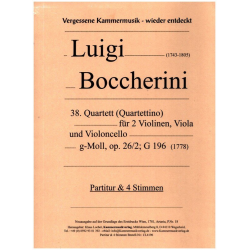 Quartett Nr.38 g-Moll op.26/2 G196 -Luigi Boccherini