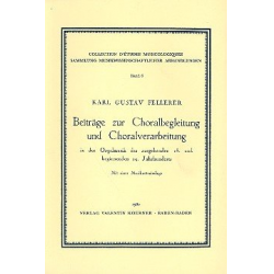 Beiträge zur Choralbegleitung und -Karl Gustav Fellerer