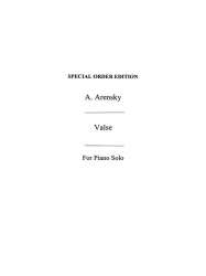 Valse from Suite op.15 : -Anton Stepanowitsch Arensky