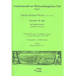 Sonatina D-Dur für Viola da Gamba -Johann Michael Nicolai