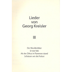 Lieder von Georg Kreisler Band 3 -Georg Kreisler