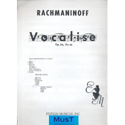 Vocalise op.34,14 for -Sergei Rachmaninov (Rachmaninoff)