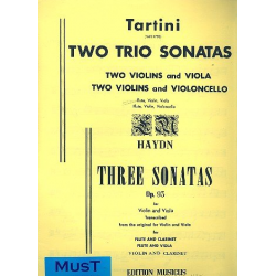 2 Trio Sonatas for flute, violin and viola -Giuseppe Tartini