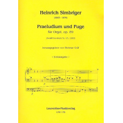 Präludium und Fuge op.89 für Orgel -Heinrich Simbriger