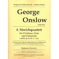 Quartett c-Moll op.8,1 für 2 Violinen, -George Onslow