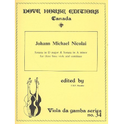 Sonata in D Major and Sonata in a Minor -Johann Michael Nicolai
