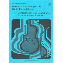 Sonate Nr.3 : für Saxophon in B -Gustav Gunsenheimer