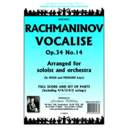 Vocalise Solo+Orchestra Pack Orchestra -Sergei Rachmaninov (Rachmaninoff)