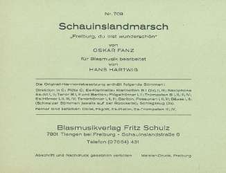 Schauinsland-Marsch -Oskar Fanz / Arr.Hans Hartwig