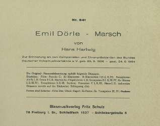 Emil-Dörle-Marsch -Hans Hartwig