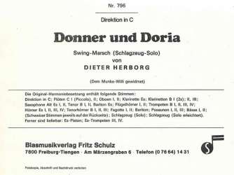 Donner und Doria (Schlagzeug-Solo & Blasorchester) -Dieter Herborg