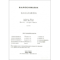 Galliarda (ab Quintett) -Johann Ghro / Arr.Jürgen Ramin