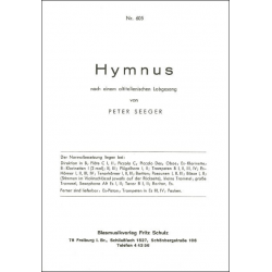 Hymnus nach einem altitalienischen Lobgesang -Peter Seeger