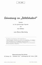Erinnerung an "Bettelstudent" -Carl Millöcker / Arr.Hans Hartwig