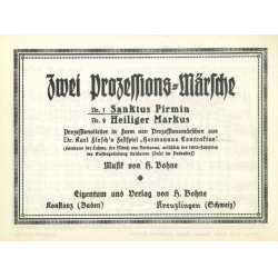 Sanktus Pirmin / Heiliger Markus (Prozessionsmärsche) -Hermann Bohne