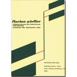 Epigrammata für Klarinette und Klavier/Sonatine für Klarinette-Solo -Florian Wiefler