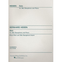 Solo for alto saxophone and piano -Bernhard Heiden