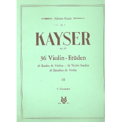 36 VIOLIN-ETUEDEN OP.20 -Heinrich Ernst Kayser