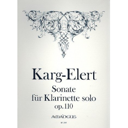 Sonate op.110 - für Klarinette -Sigfrid Karg-Elert