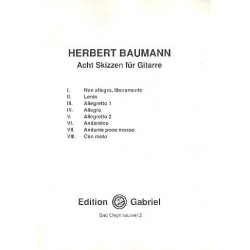 8 Skizzen für Gitarre -Herbert Baumann