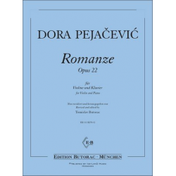 Romanze op.22 für Violine und Klavier -Dora Pejacevic / Arr.Tomislav Butorac