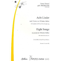8 Lieder für hohe Singstimme und Klavier -Fanny Cecile Mendelssohn (Hensel)
