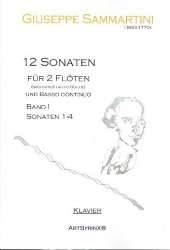 12 Sonaten Bd.1 (Nrs.1-4) : für 2 Flöten und Bc - Giuseppe Sammartini