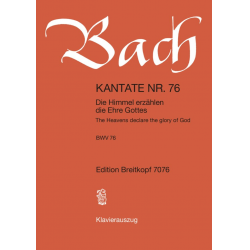 Kantate BWV 76 Die Himmel erzählen die Ehre Gottes - Johann Sebastian Bach / Arr. Günter Raphael