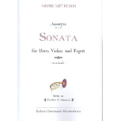 Sonate D-Dur für Horn, Violine und Fagott -Anonymus