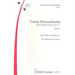 3 miniatures op.14 pour flûte et piano -Florentine Mulsant