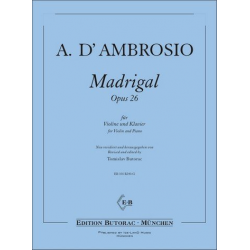 Madrigal op.26 für Violine und Klavier - Alfredo d Ambrosio