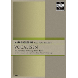 Vocalisen in tiefer Lage Band 1 (Bassschlüssel) -Marco Bordogni / Arr.Stefan Kaundinya