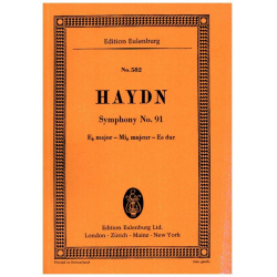 SYMPHONY NO. 91 E FLAT MAJOR : FOR -Franz Joseph Haydn