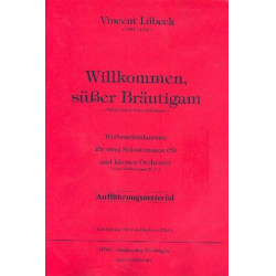 Willkommen süßer Bräutigam für 2 Soprane -Vincent Lübeck