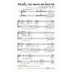 Männerchor:Musik, nur wenn sie laut ist (Aus dem Album Gemischte Gefühle) - Klavierpartitur -Herbert Grönemeyer / Arr.Peter Schnur