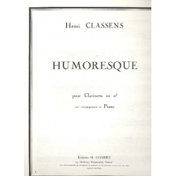 Humoresque pour clarinette et piano -Henri Classens