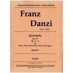 3 Bläserquintette in  G, e, Es -Franz Danzi