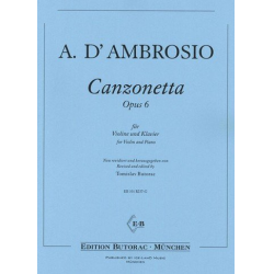 Canzonetta op.6 für Violine und Klavier - Alfredo d Ambrosio