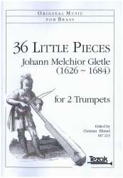 36 Trompeter-Stückle für 2 Trompeten - Spielpartitur -Johann Melchior Gletle