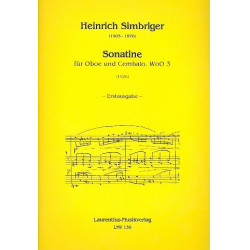 Sonatine WoO3 für Oboe und Cembalo -Heinrich Simbriger
