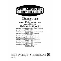 Duett e-Moll Nr.5 : für 2 Primgitarren -Heinrich Albert