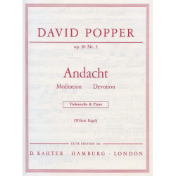 ANDACHT OP.50,3 : FUER VIOLONCELLO -David Popper