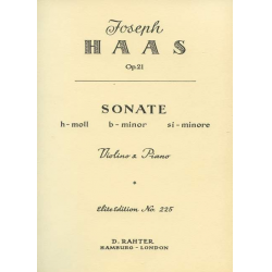 Sonate h-Moll op.21 : für Violine -Joseph Haas