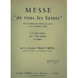 Messe de tous les Saints pour -Henri Carol